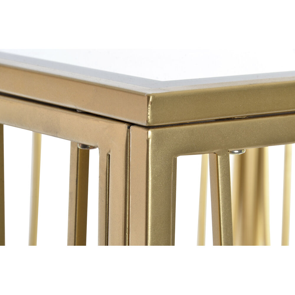 Sidobord DKD Home Decor Speglar Gyllene Metall MDF (57 x 57 x 52 cm) - 2