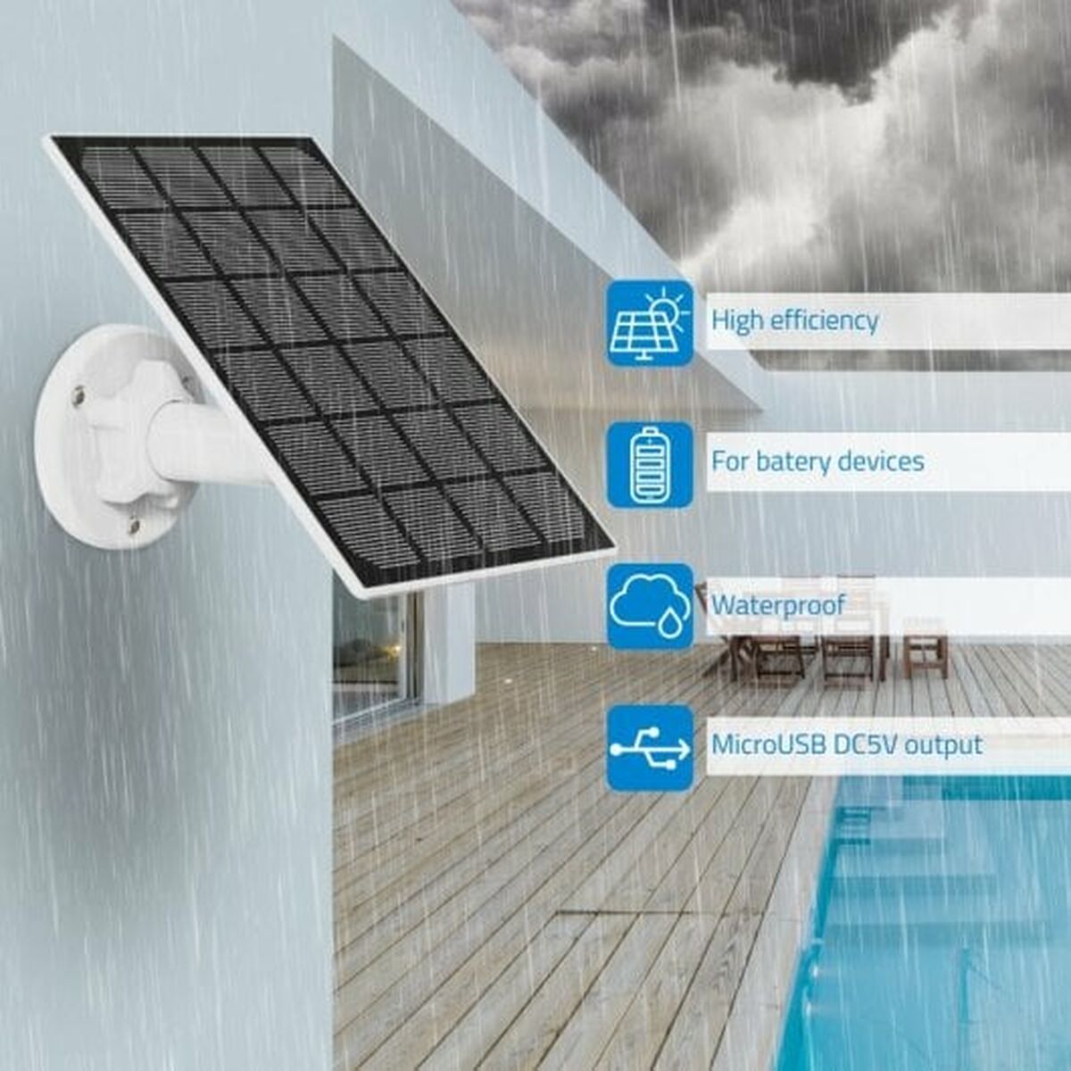 Övervakningsvideokamera Nivian NVS-03BATSOLAR - 10