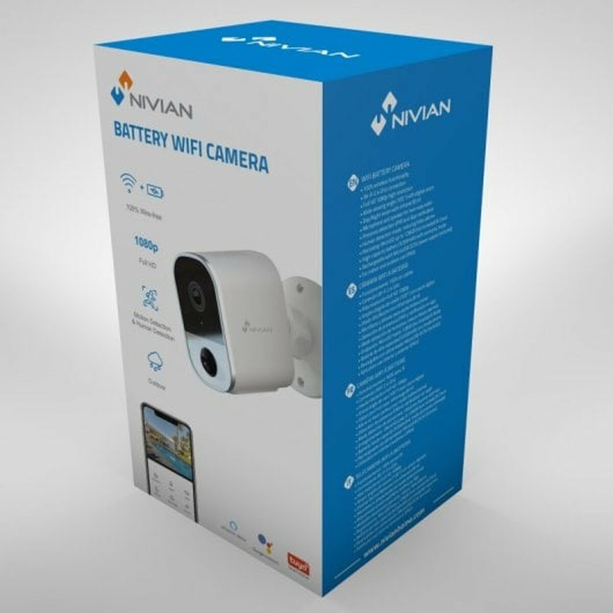 Övervakningsvideokamera Nivian NVS-03BATSOLAR - 4