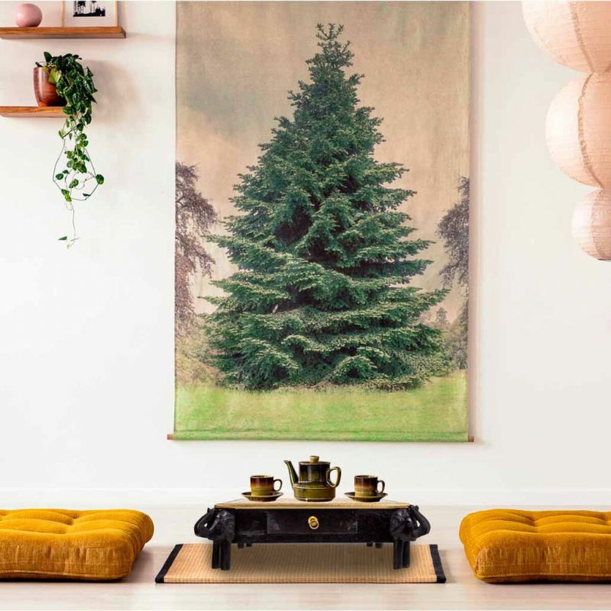Sidobord Alexandra House Living Svart Gyllene 44 x 15 x 44 cm - 2