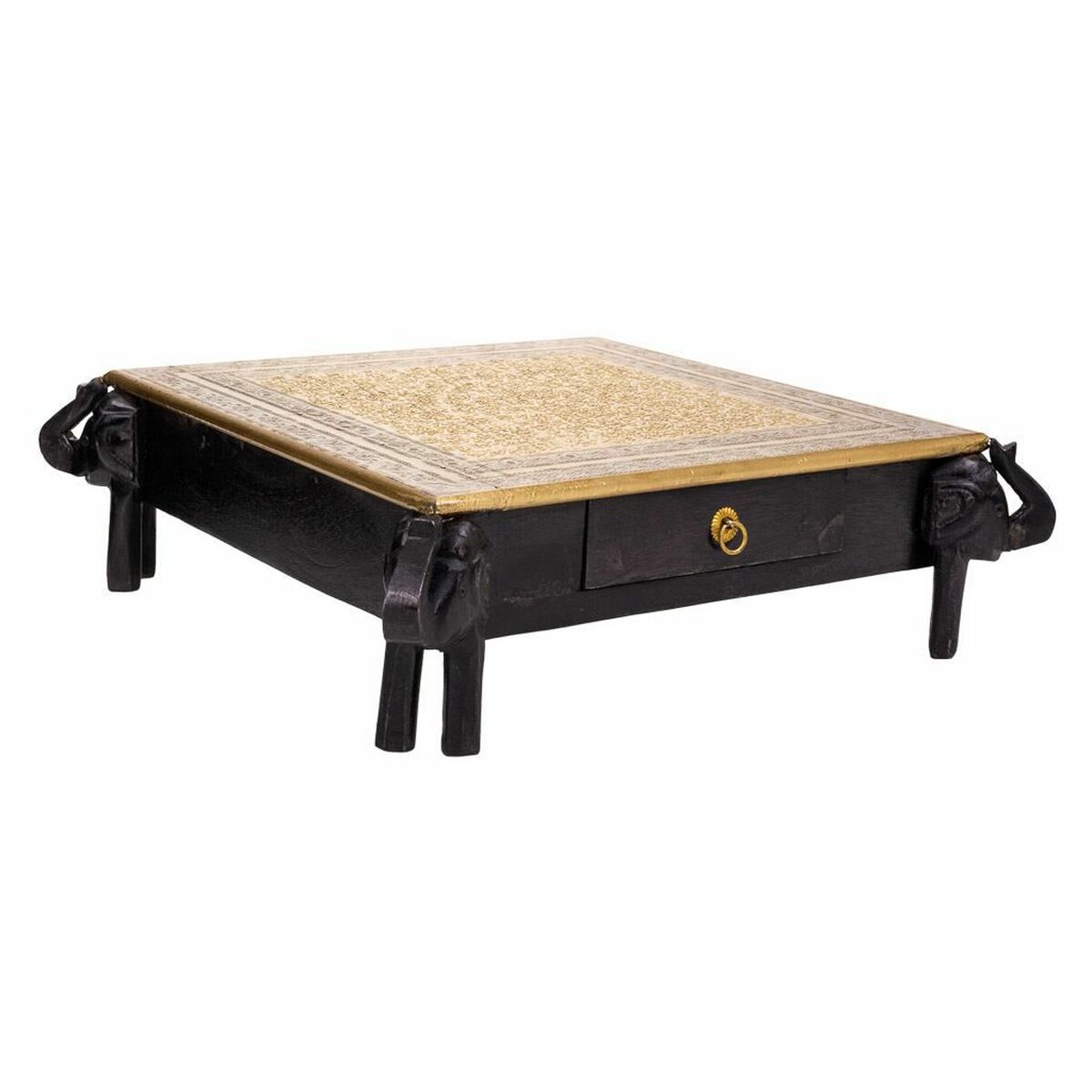 Sidobord Alexandra House Living Svart Gyllene 44 x 15 x 44 cm