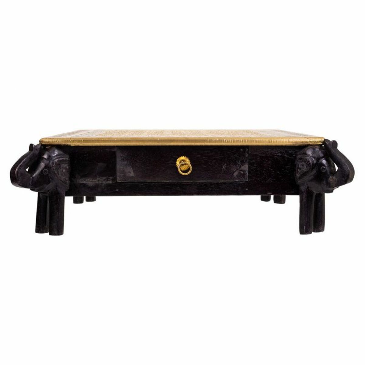 Sidobord Alexandra House Living Svart Gyllene 44 x 15 x 44 cm - 3
