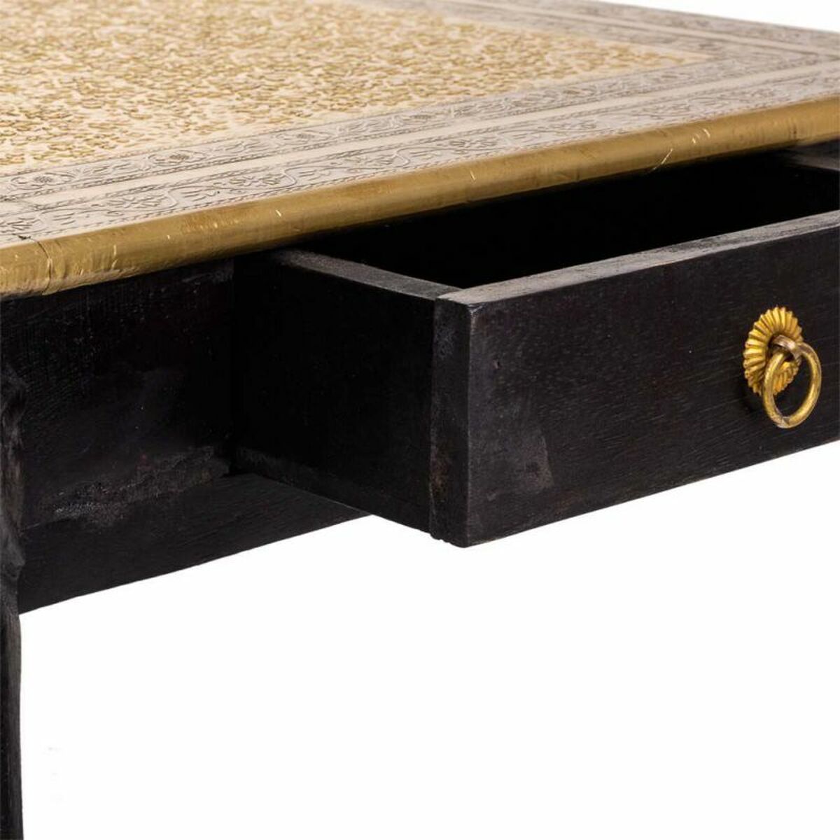 Sidobord Alexandra House Living Svart Gyllene 44 x 15 x 44 cm - 6