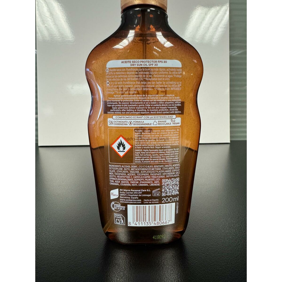 Solskyddsolja Ecran SPF 30 200 ml - 3