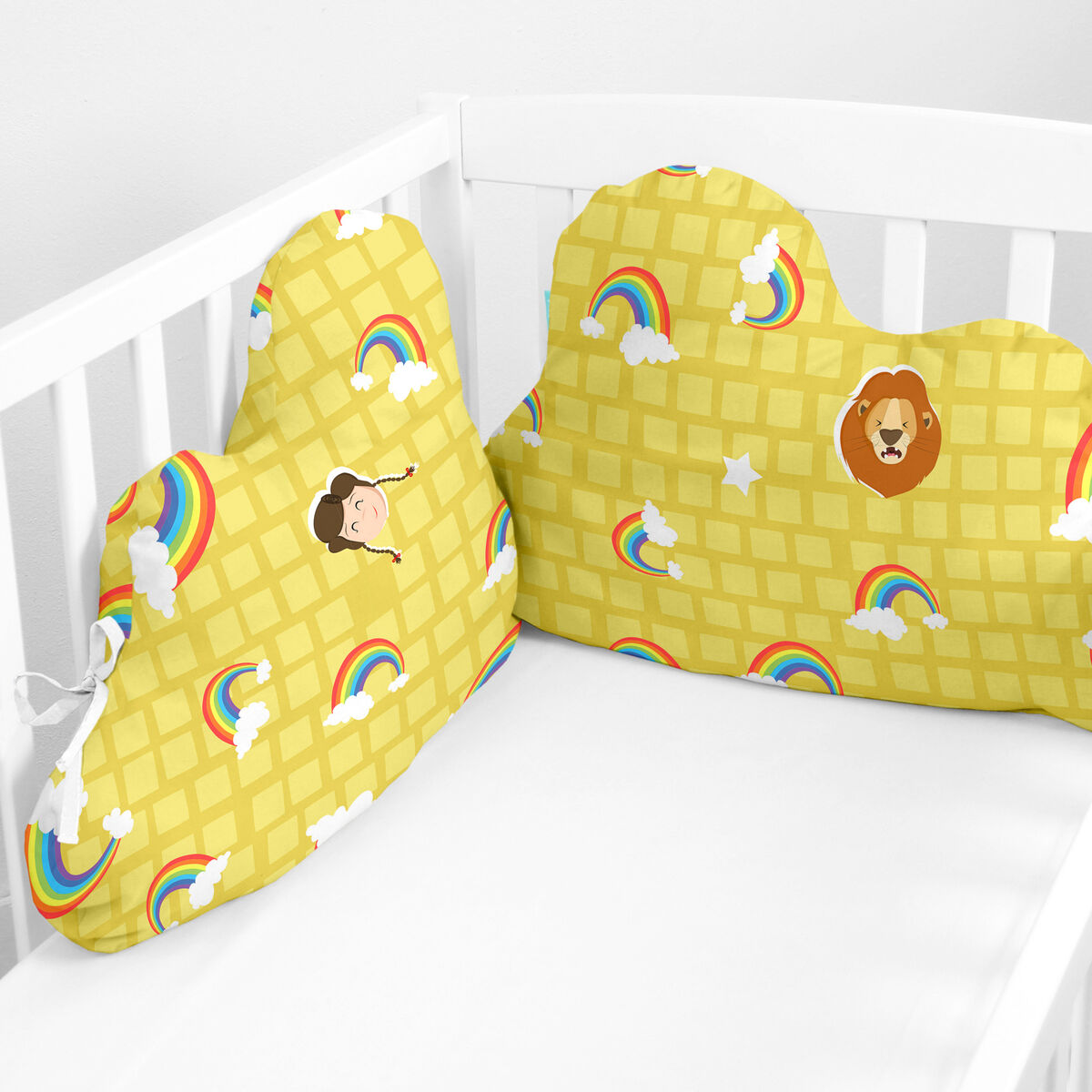 Skydd till spjälsäng HappyFriday Basic Kids Yellow bricks Multicolour 60 x 40 cm - 3