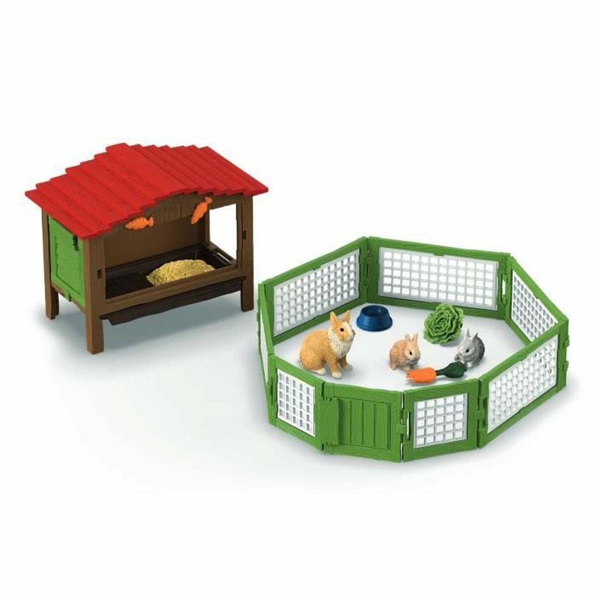 Playset Schleich Rabbit Hutch Set - 4