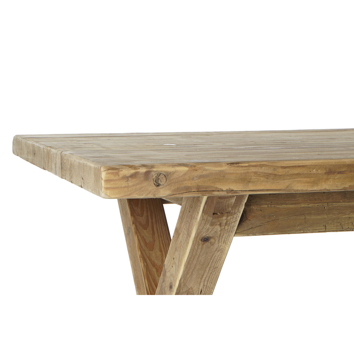 Matsalsbord DKD Home Decor Naturell Återvunnet Trä 220 x 100 x 76 cm - 2