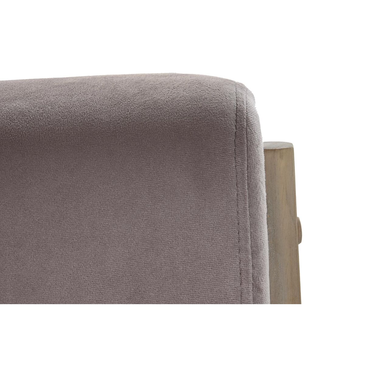2-mans soffa DKD Home Decor Rosa linne Gummiträ Traditionell (122 x 85 x 74 cm) - 5