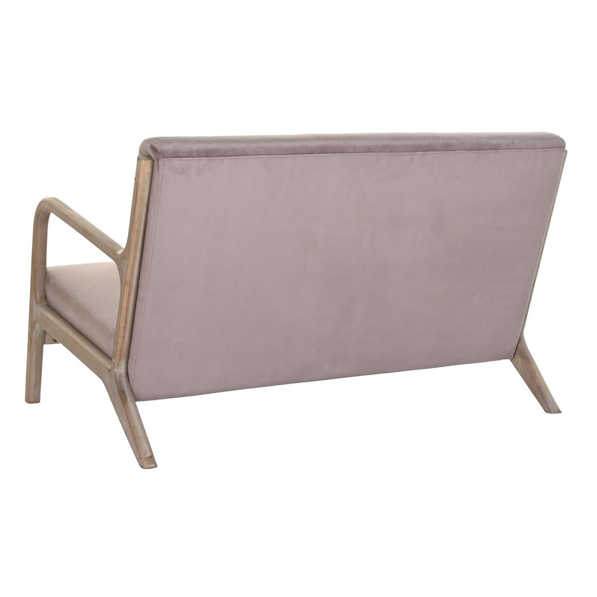 2-mans soffa DKD Home Decor Rosa linne Gummiträ Traditionell (122 x 85 x 74 cm) - 2