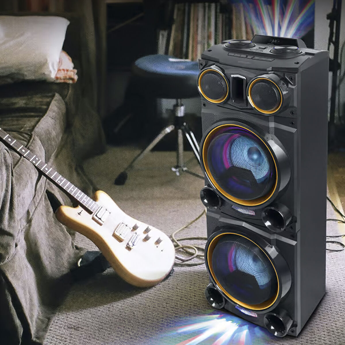 Bärbar Bluetooth Högtalare Muse M-1988 DJ Svart - 3