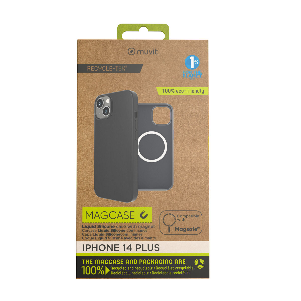 Mobilfodral Muvit for Change iPhone 14 Plus Svart