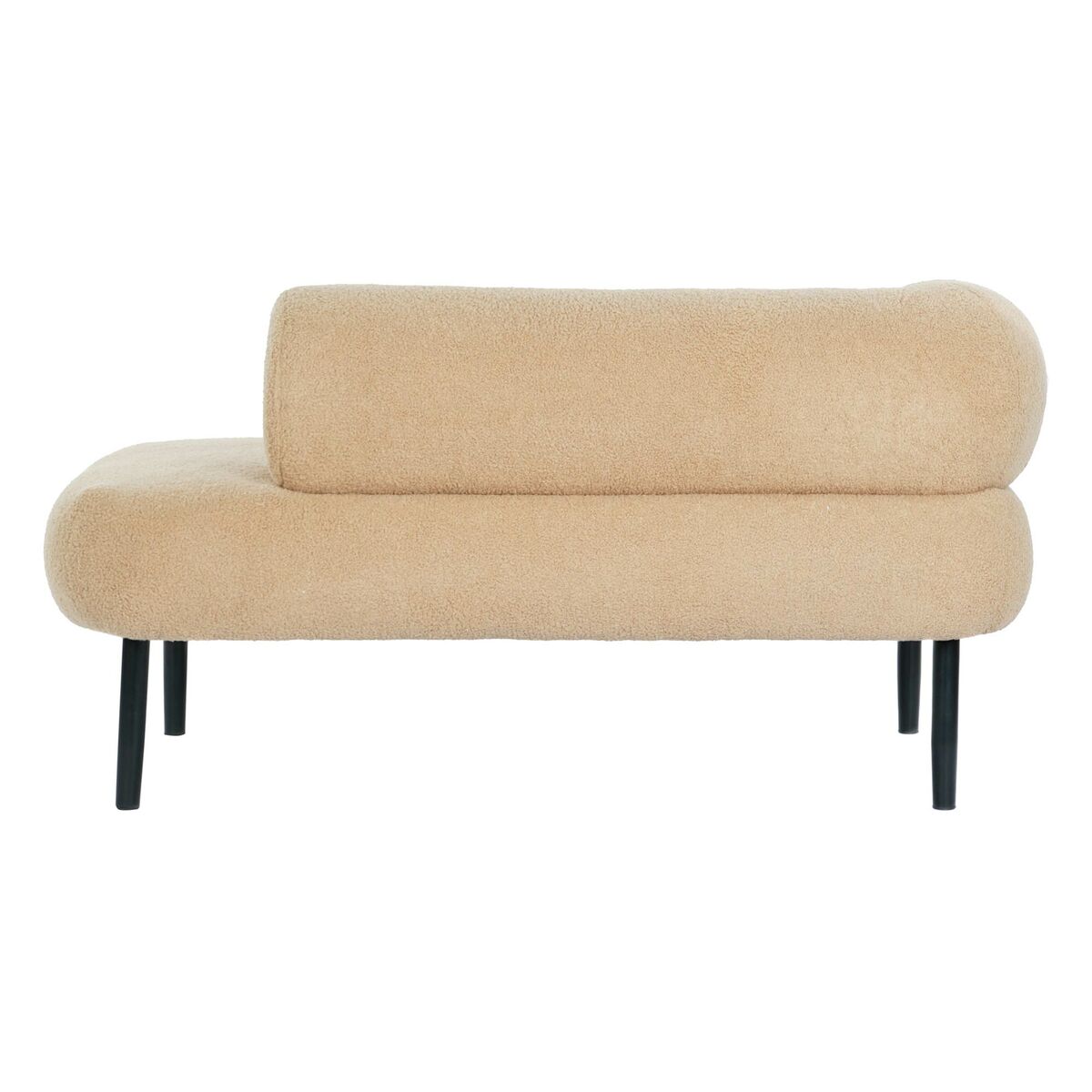 Soffa DKD Home Decor Svart Beige Metall Scandi 127,5 x 73,5 x 64 cm - 5