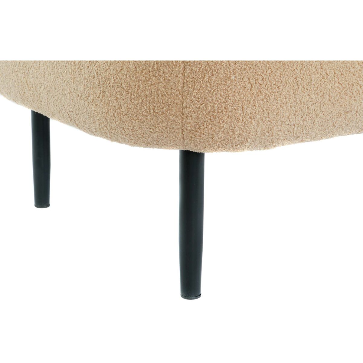 Soffa DKD Home Decor Svart Beige Metall Scandi 127,5 x 73,5 x 64 cm - 4