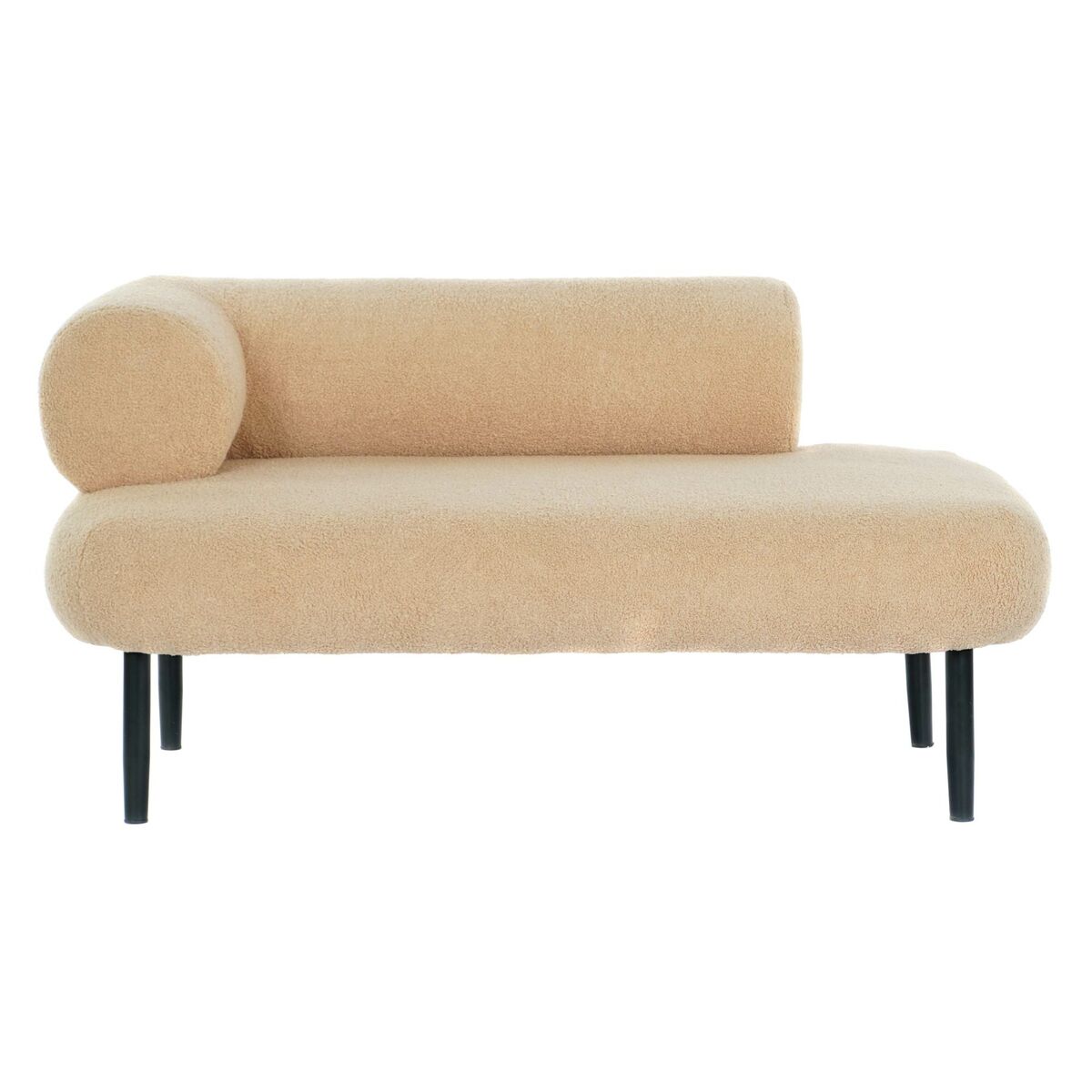 Soffa DKD Home Decor Svart Beige Metall Scandi 127,5 x 73,5 x 64 cm - 6