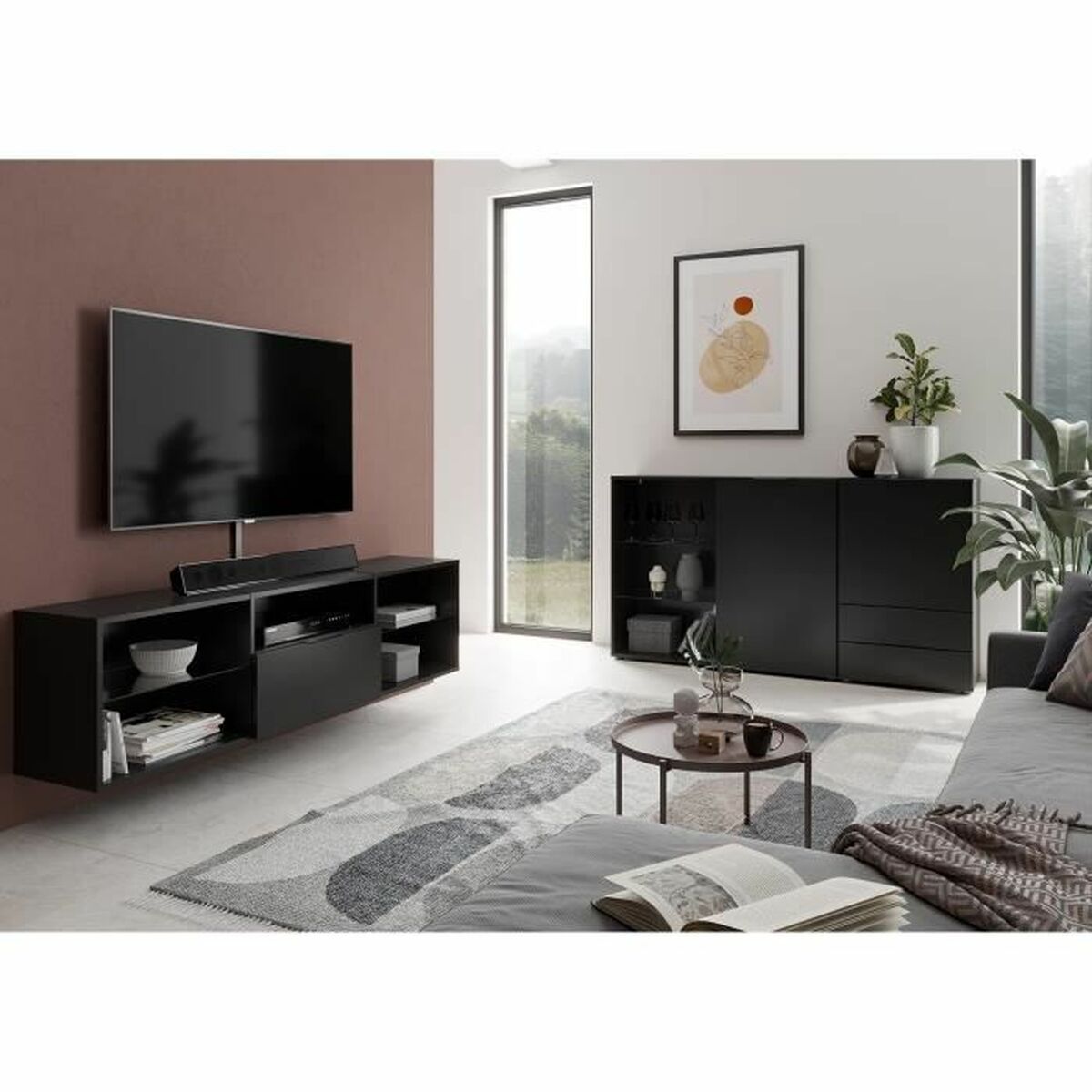 TV-möbler Svart - 3