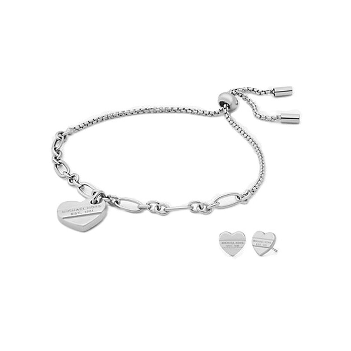 Set med armband och örhängen Michael Kors OUTLET SPECIAL PACK BRACELET + EARRINGS Silvrig