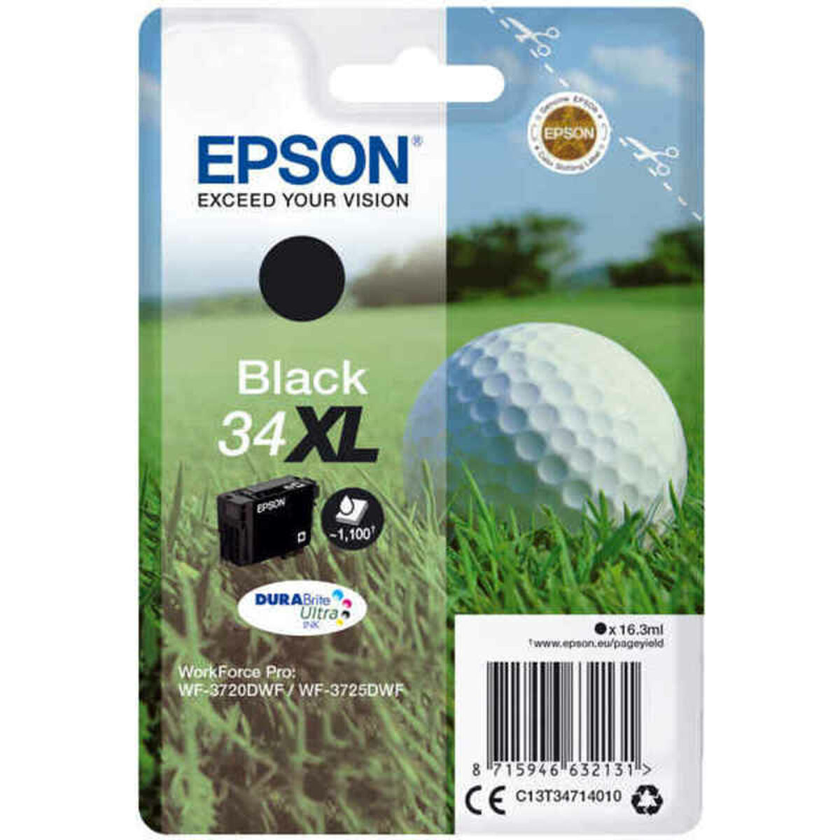 Original Bläckpatron Epson 34XL Svart - 3