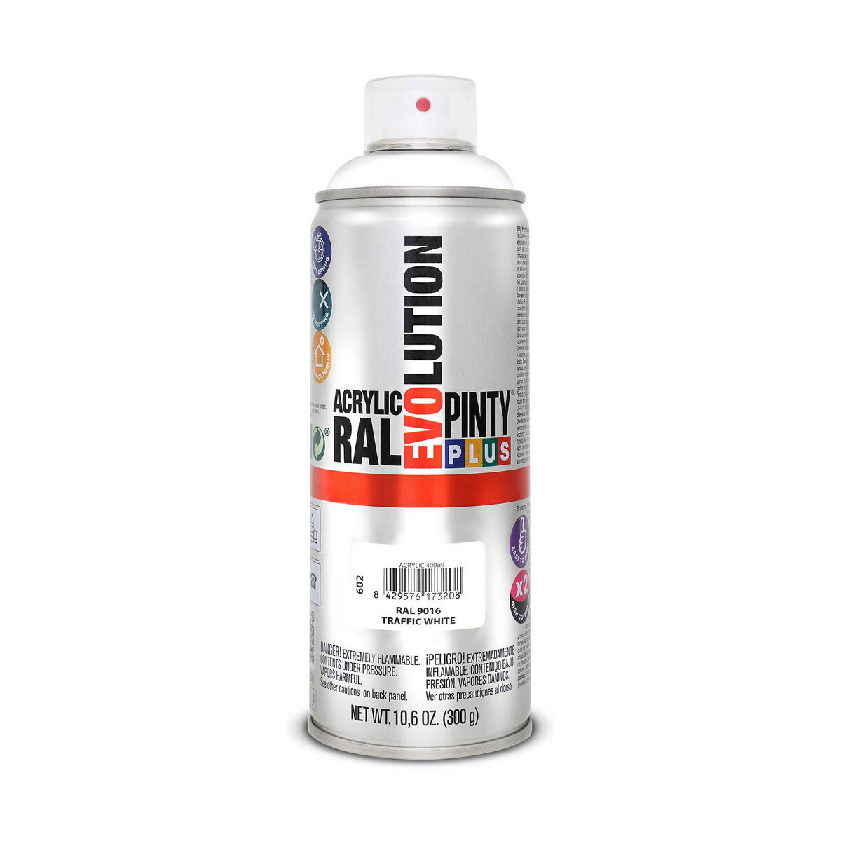Sprejfärg Pintyplus Evolution RAL 9016 400 ml Traffic White - 3
