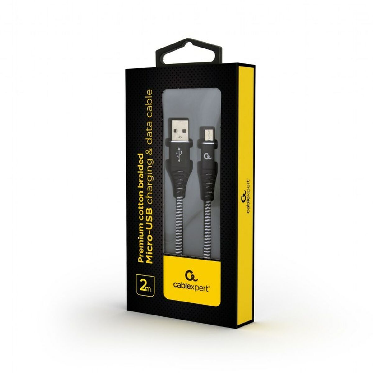 USB-kabel till mikro-USB GEMBIRD CC-USB2B-AMMBM-2M-BW Svart 2 m - 4