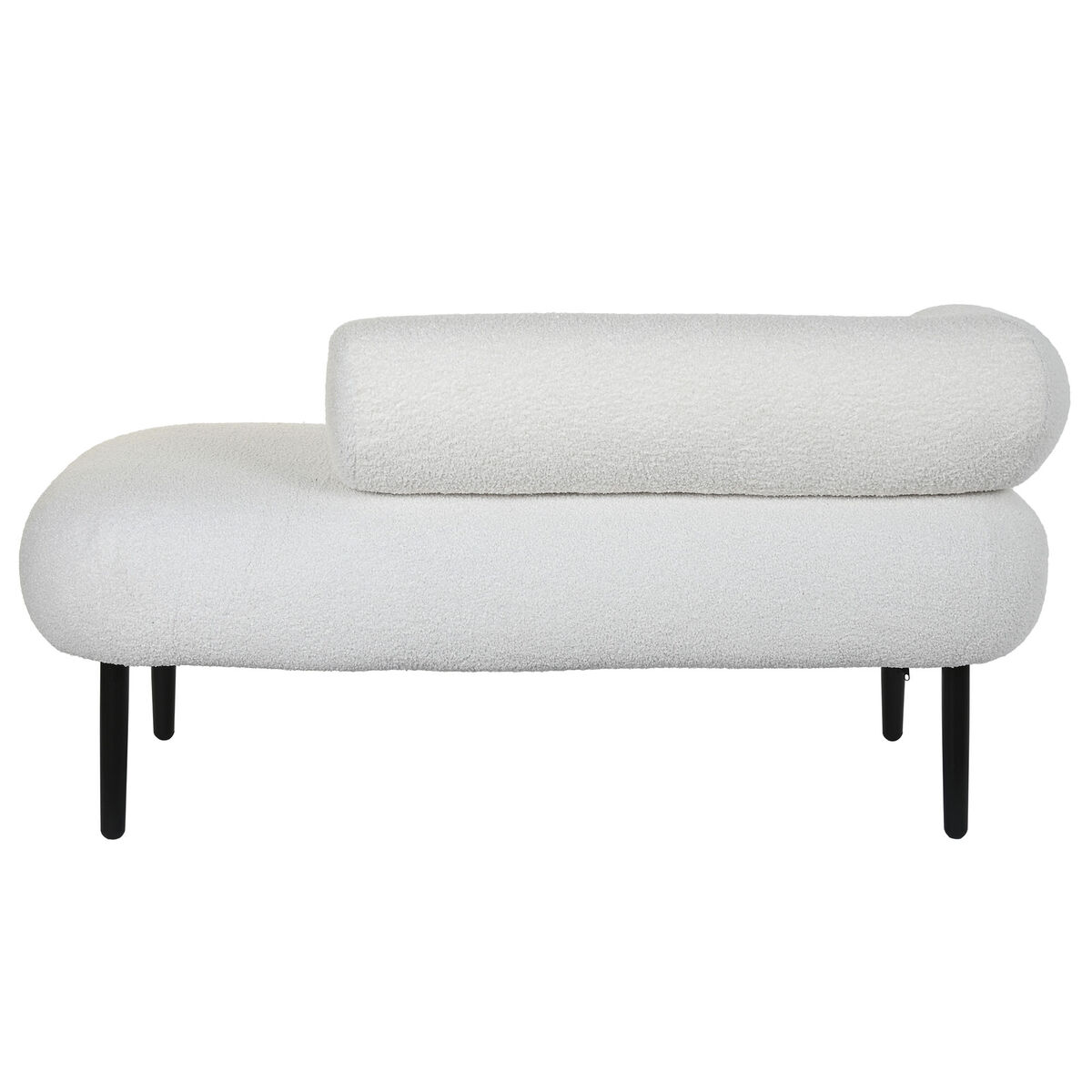 Soffa DKD Home Decor Vit Svart Metall Scandi 127,5 x 73,5 x 64 cm - 5