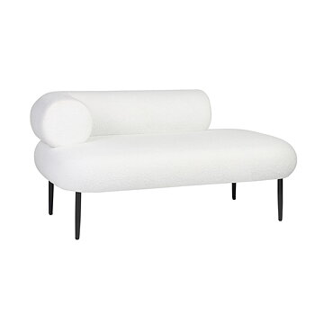 Soffa DKD Home Decor Vit Svart Metall Scandi 127,5 x 73,5 x 64 cm