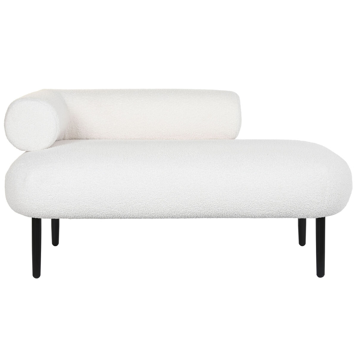 Soffa DKD Home Decor Vit Svart Metall Scandi 127,5 x 73,5 x 64 cm - 6