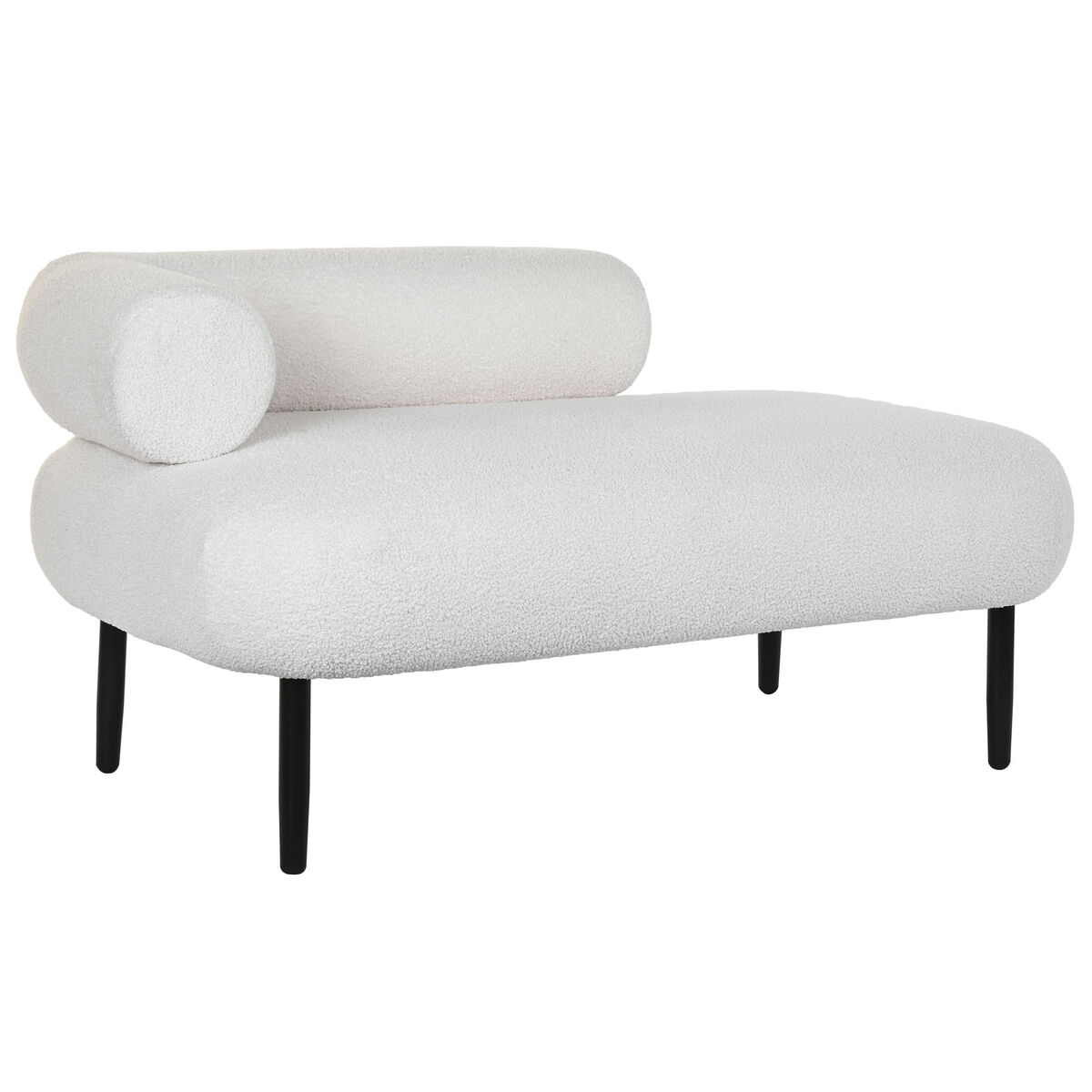 Soffa DKD Home Decor Vit Svart Metall Scandi 127,5 x 73,5 x 64 cm - 3