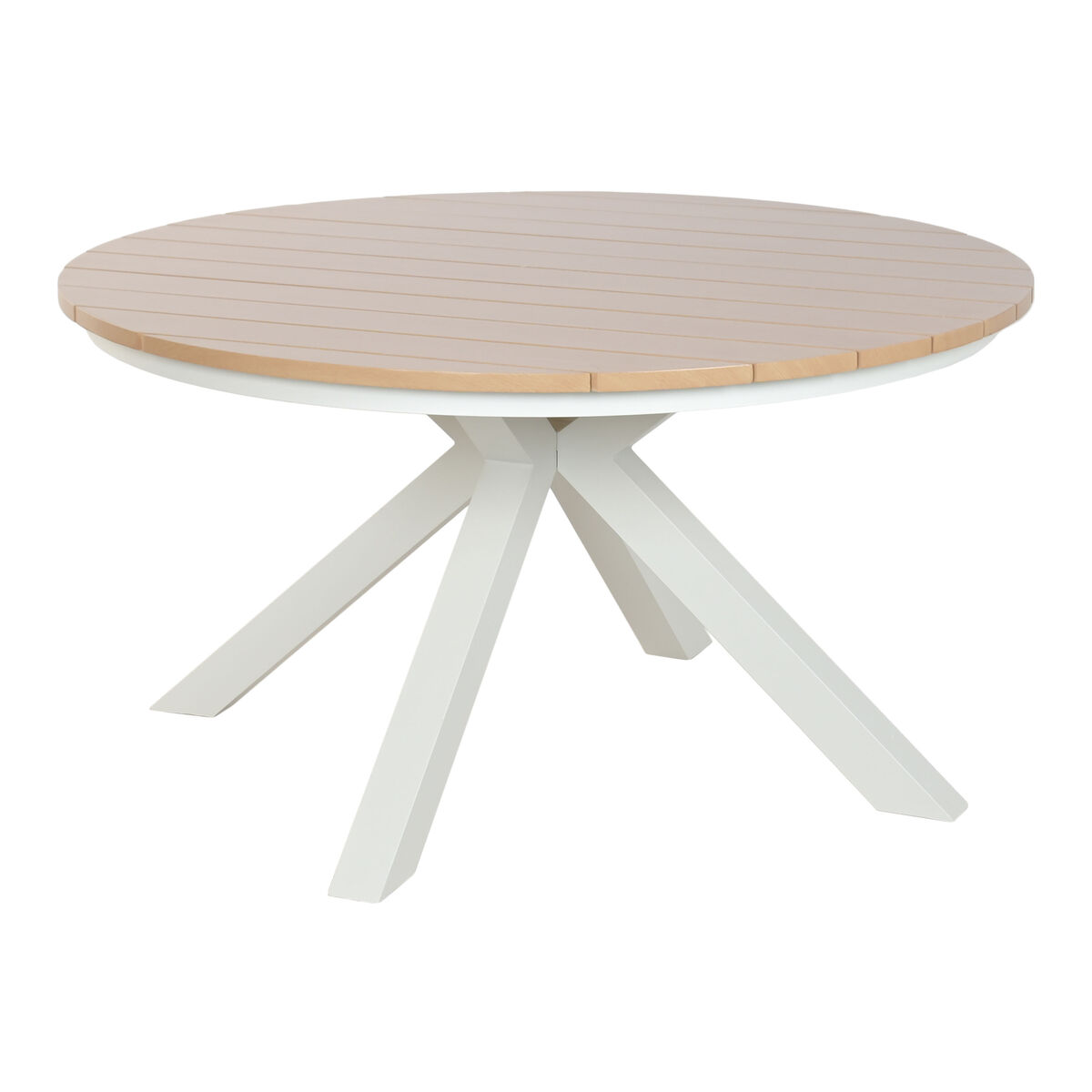 Matsalsbord Home ESPRIT Vit Aluminium 140 x 140 x 75 cm