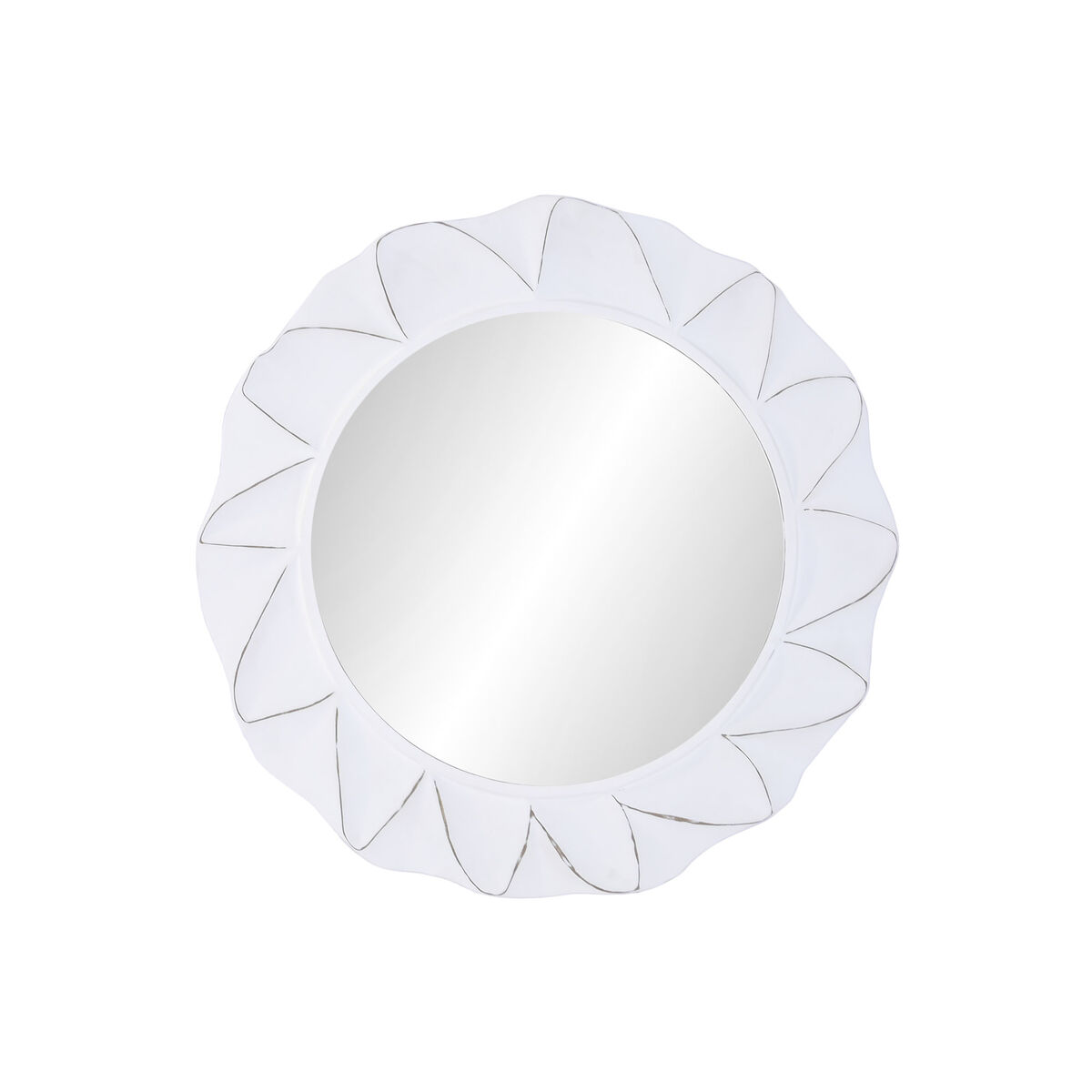 Väggspegel Home ESPRIT Vit Scandi 81 X 3 X 78 CM