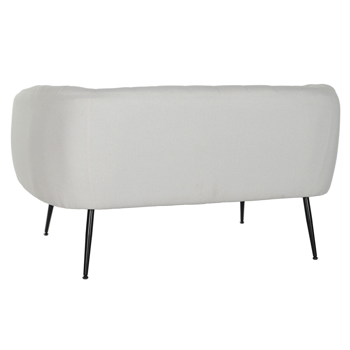 Soffa DKD Home Decor Svart Greige Skum Trä Metall Sammet Scandi 129 x 75 x 73 cm - 6