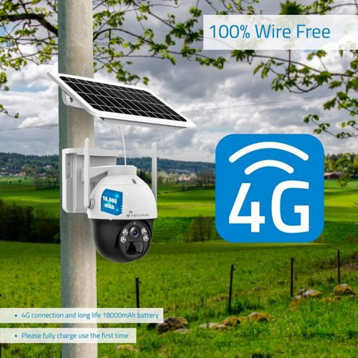 Övervakningsvideokamera Nivian 360º 4G(SIM) - 8