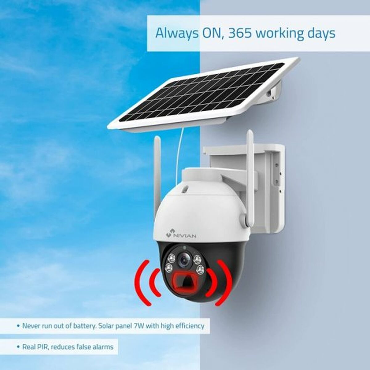 Övervakningsvideokamera Nivian 360º 4G(SIM) - 7