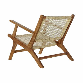 Fåtölj DKD Home Decor MB-182316 Naturell Ljusbrun Teak 69 x 78 x 68 cm