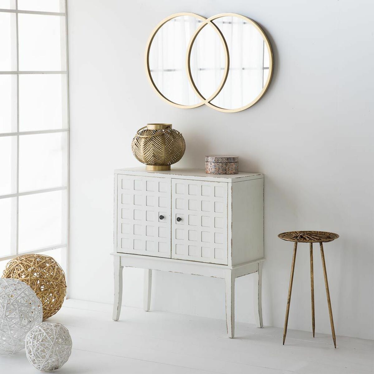 Hörnbord Alexandra House Living Gyllene 34 x 59 x 34 cm - 2