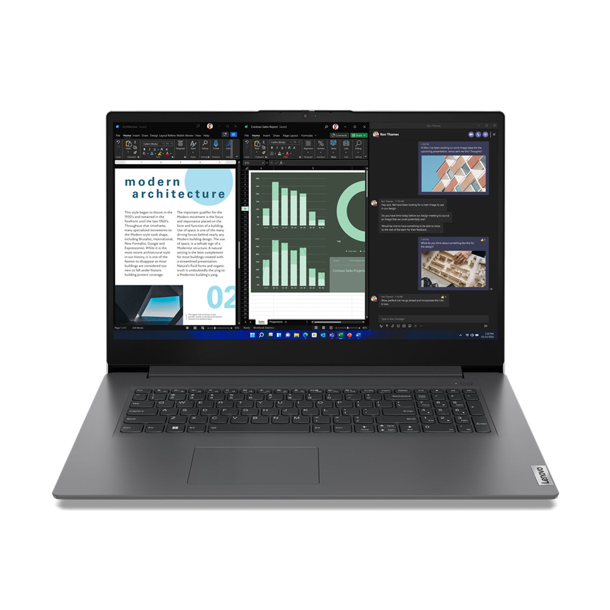 Bärbar dator Lenovo V17 17,3" 16 GB RAM 512 GB SSD intel core i5-13420h Qwerty Spanska
