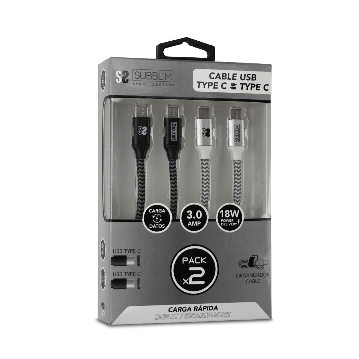 USB-C-kabel Subblim SUB-CAB-4CC001 - 2
