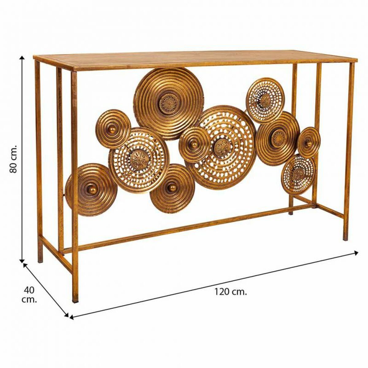 Mottagare Alexandra House Living Gyllene 40 x 80 x 120 cm - 7
