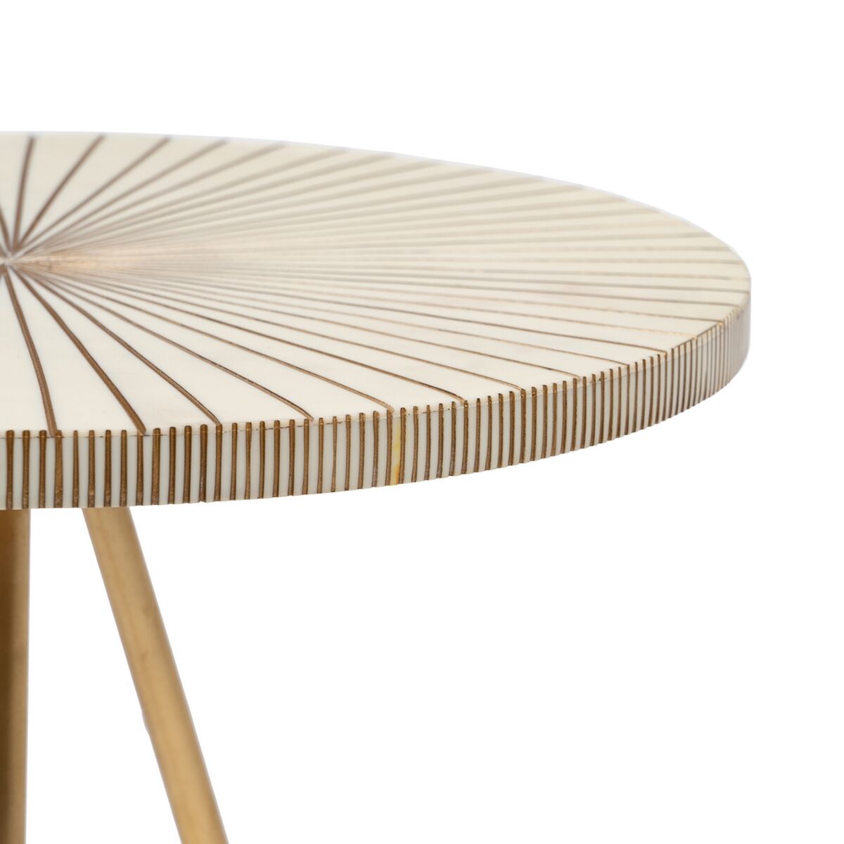 Sidobord Beige Gyllene 38 x 38 x 50 cm - 3