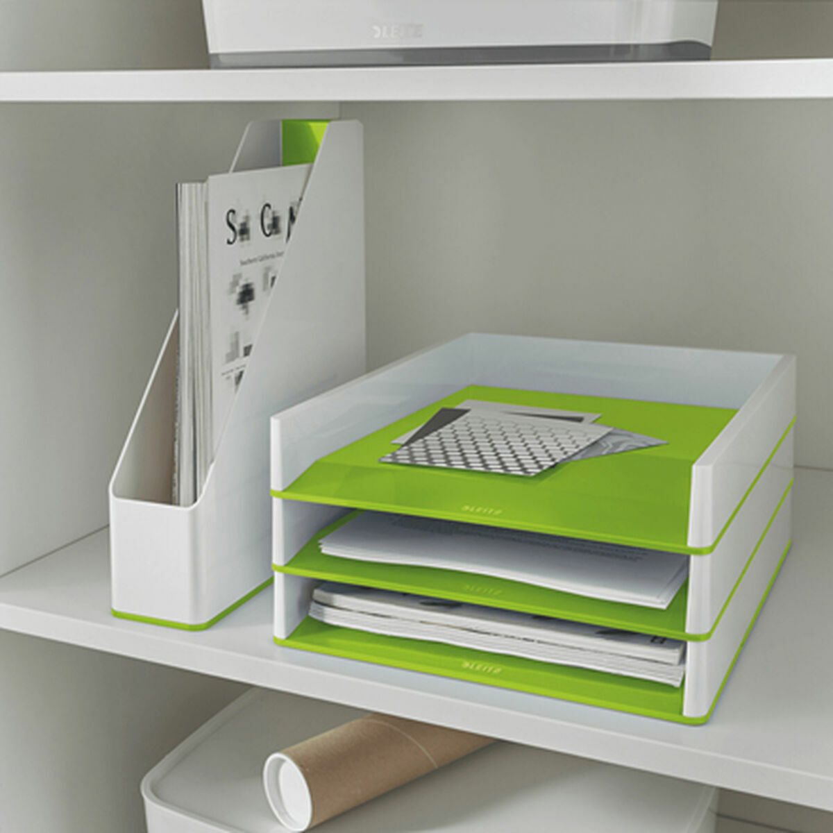 Förvaringsfack Leitz Vit Grön polystyren 26,7 x 4,9 x 33,6 cm - 2