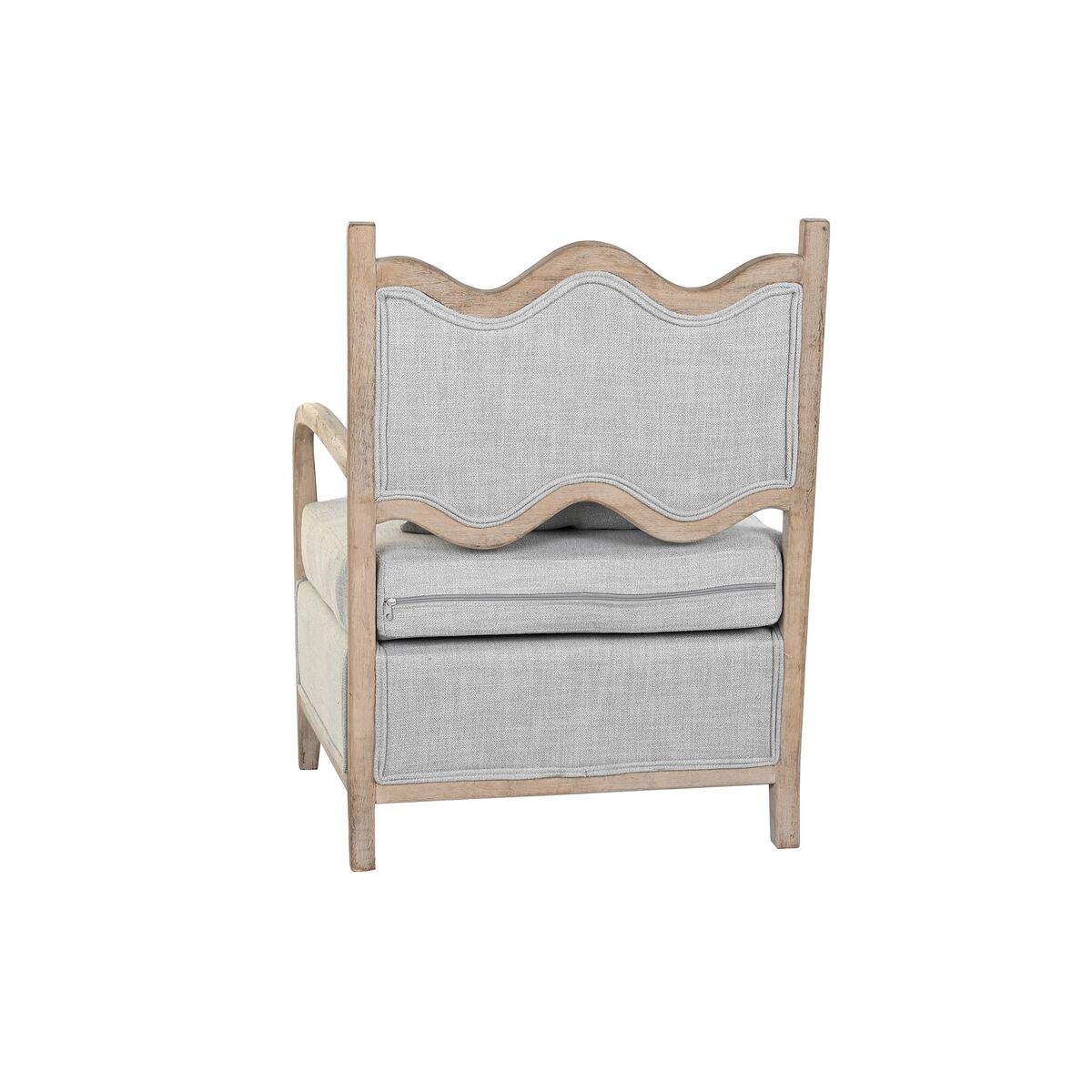 Fåtölj DKD Home Decor 66 x 70 x 88 cm 70 x 73 x 88 cm Gran Ljusbrun Ljusgrå - 8