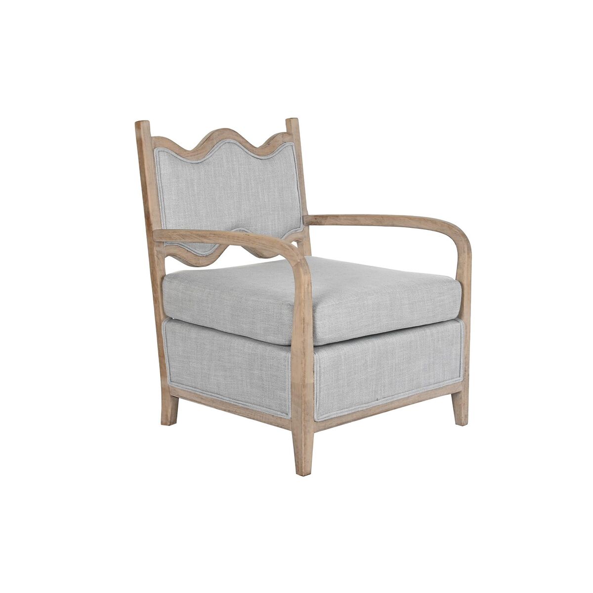 Fåtölj DKD Home Decor 66 x 70 x 88 cm 70 x 73 x 88 cm Gran Ljusbrun Ljusgrå - 6
