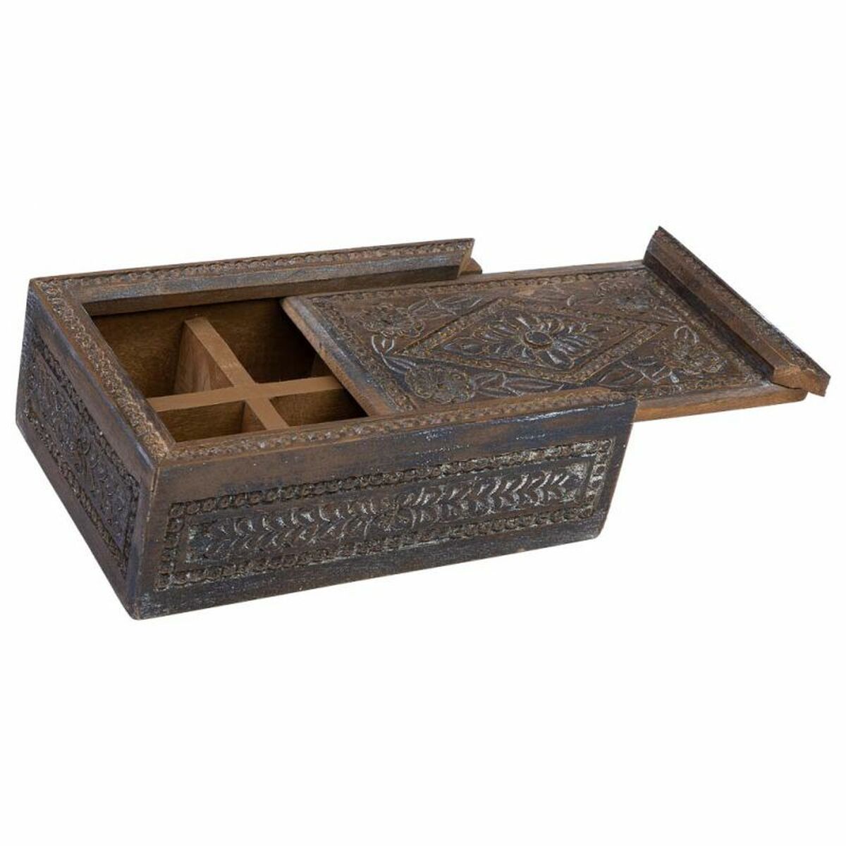 Smyckeskrin Alexandra House Living Vit Grå Mangoträ 20 x 9 x 29 cm - 6