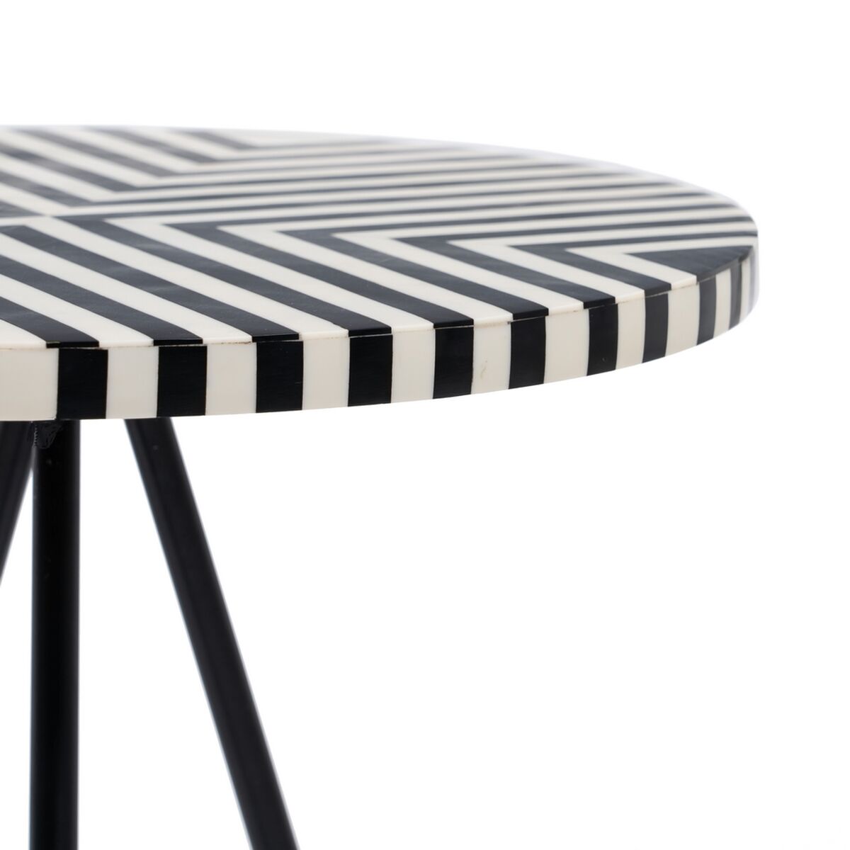 Sidobord Vit Svart 38 x 38 x 50 cm - 3
