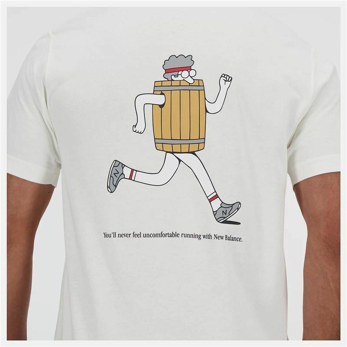 T-shirt med kortärm Herr New Balance Sport Essentials Barrel Vit - 4
