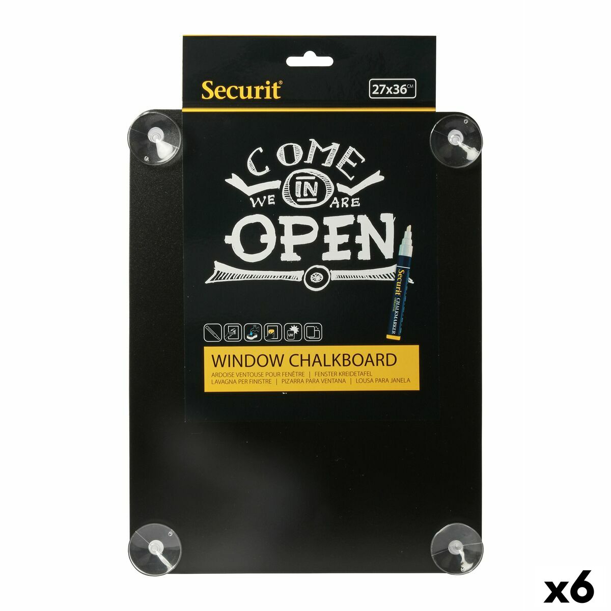 Skiffer Securit Med sugkoppar 35,6 x 27,1 cm Glas - 6