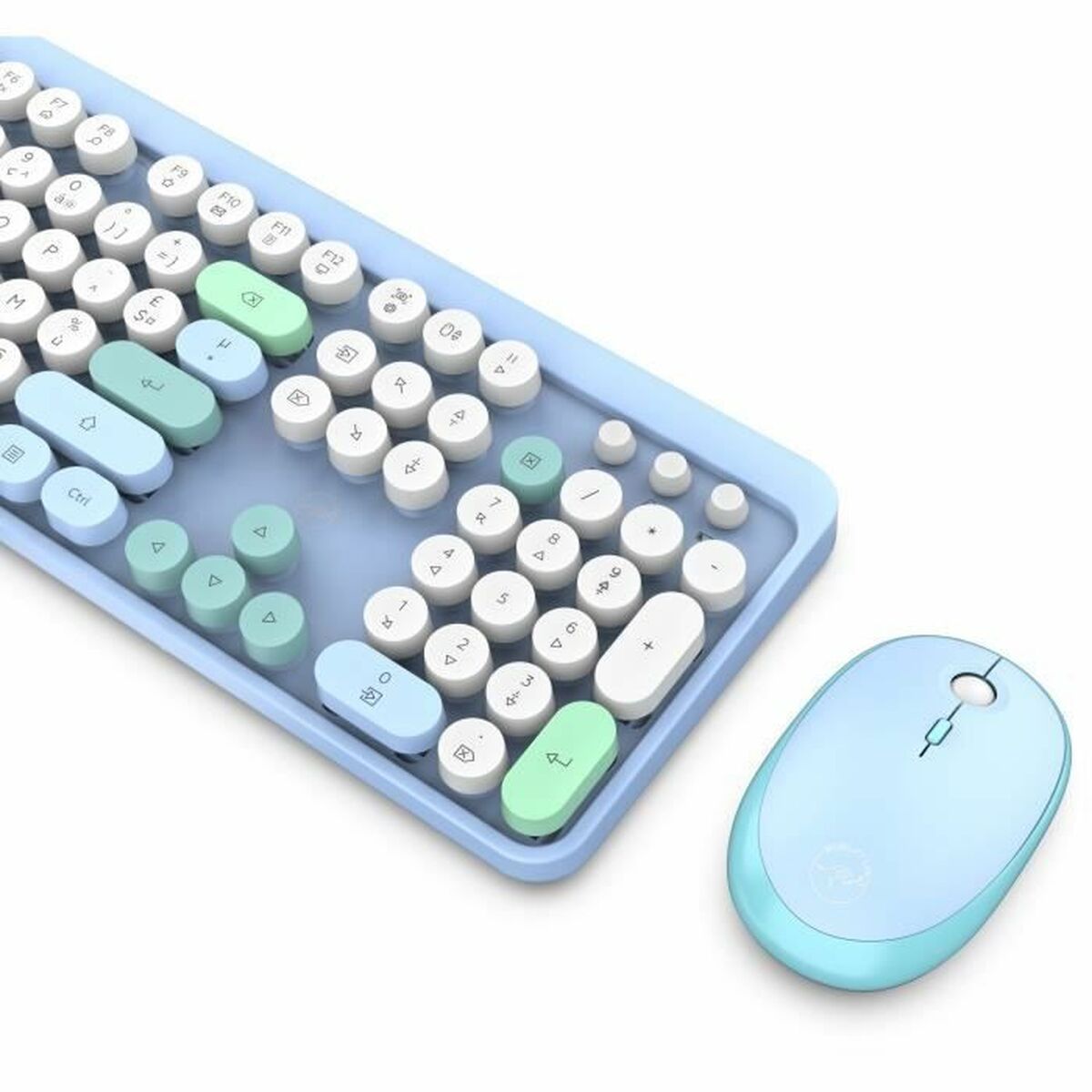 Tangentbord och Mus Mobility Lab Pure Color Blå Azerty Franska - 2