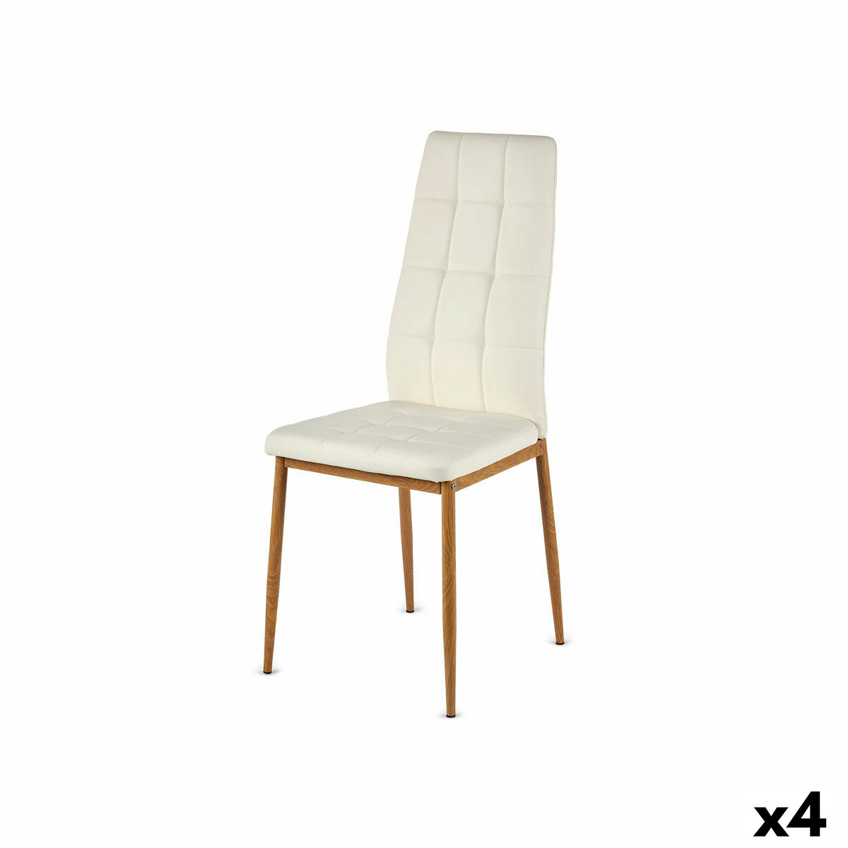 Matsalsstol Gift Decor Vit Trä Polyuretan Järn 42 x 51 x 97 cm (4 antal)