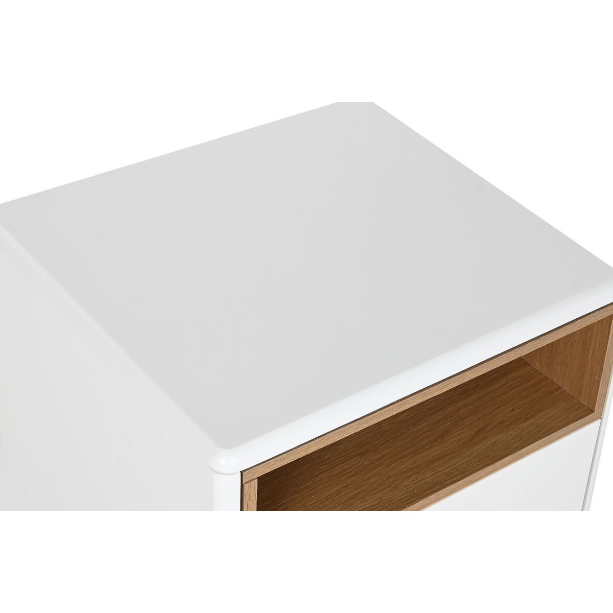 Nattduksbord Home ESPRIT Vit Naturell Polyuretan Trä MDF 48 x 40 x 55 cm - 4