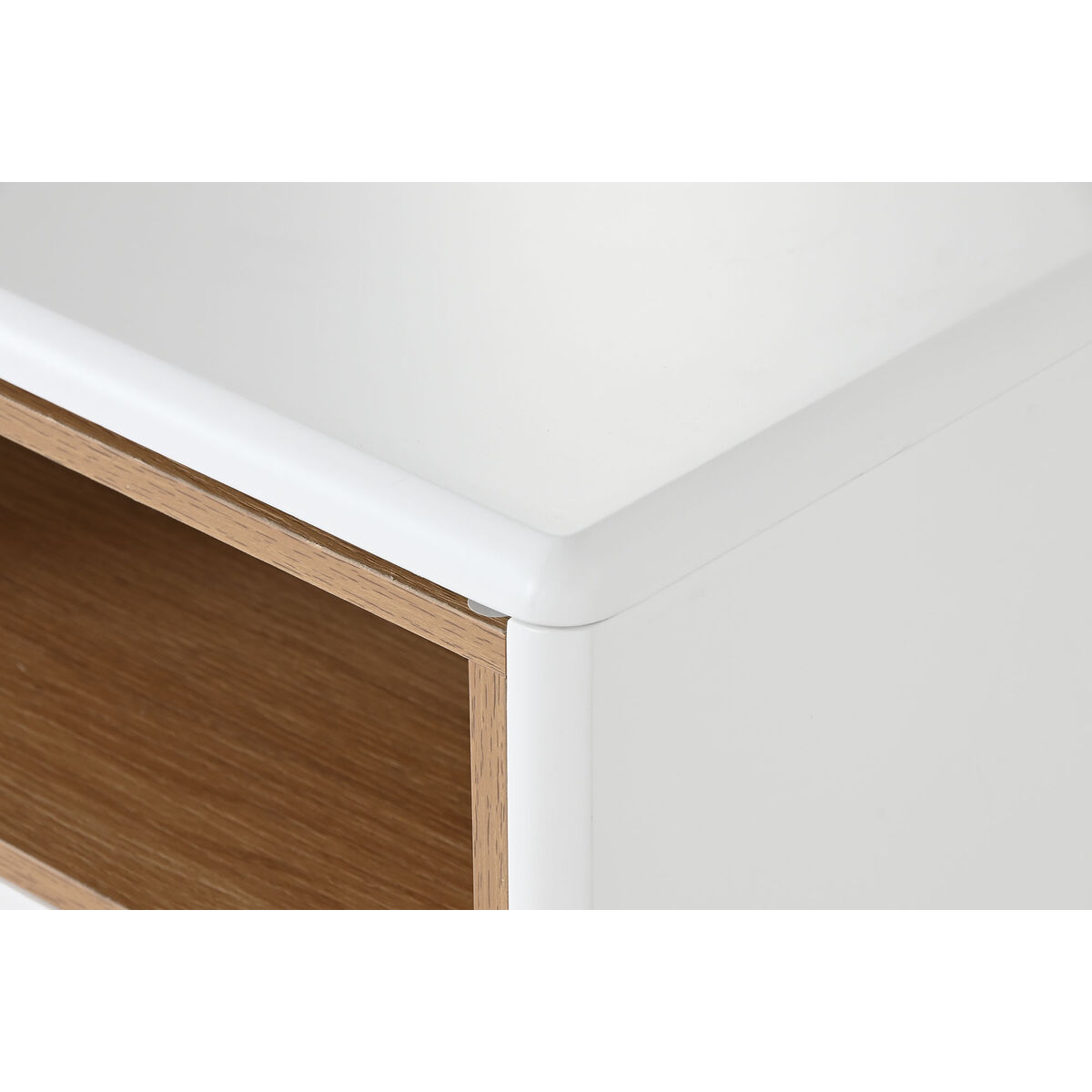 Nattduksbord Home ESPRIT Vit Naturell Polyuretan Trä MDF 48 x 40 x 55 cm - 5