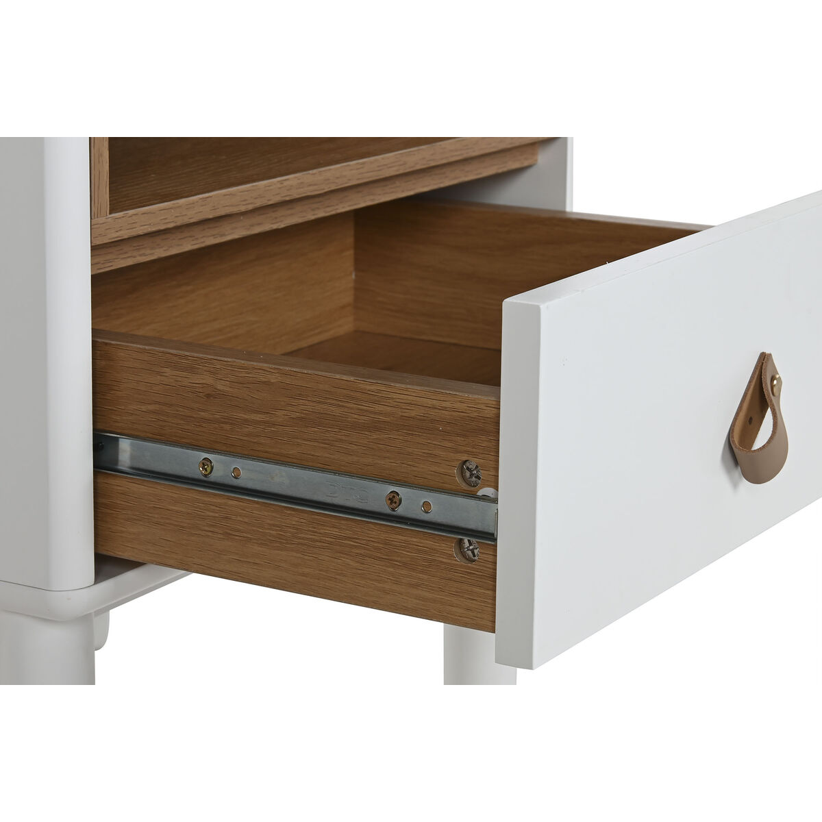 Nattduksbord Home ESPRIT Vit Naturell Polyuretan Trä MDF 48 x 40 x 55 cm - 3